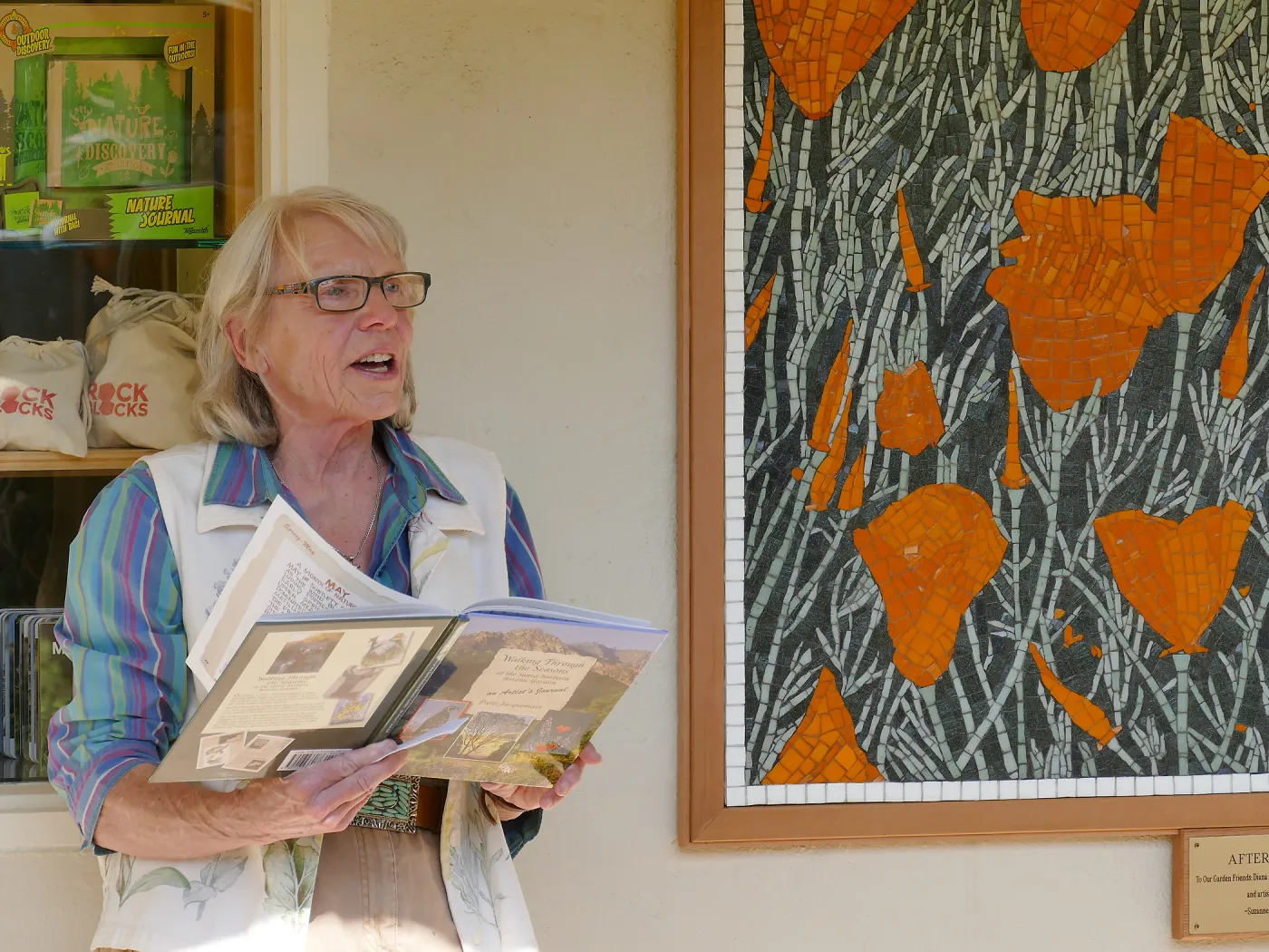 Dedication ceremony for â€œAfter the Rainsâ€ mosaic by Patti Jacquemain