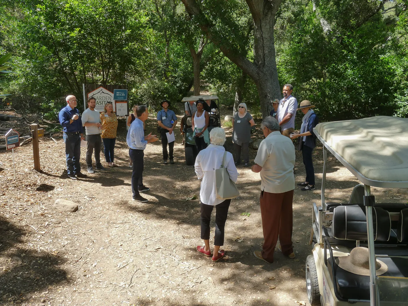 Garden's Board of Trustees visit the Garden Casitas