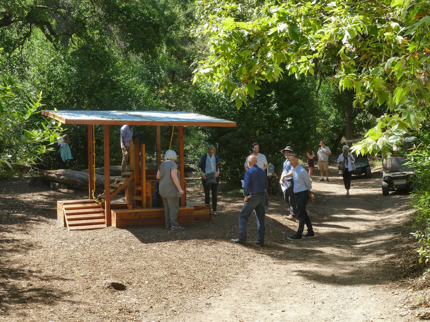 Garden's Board of Trustees visit the Garden Casitas