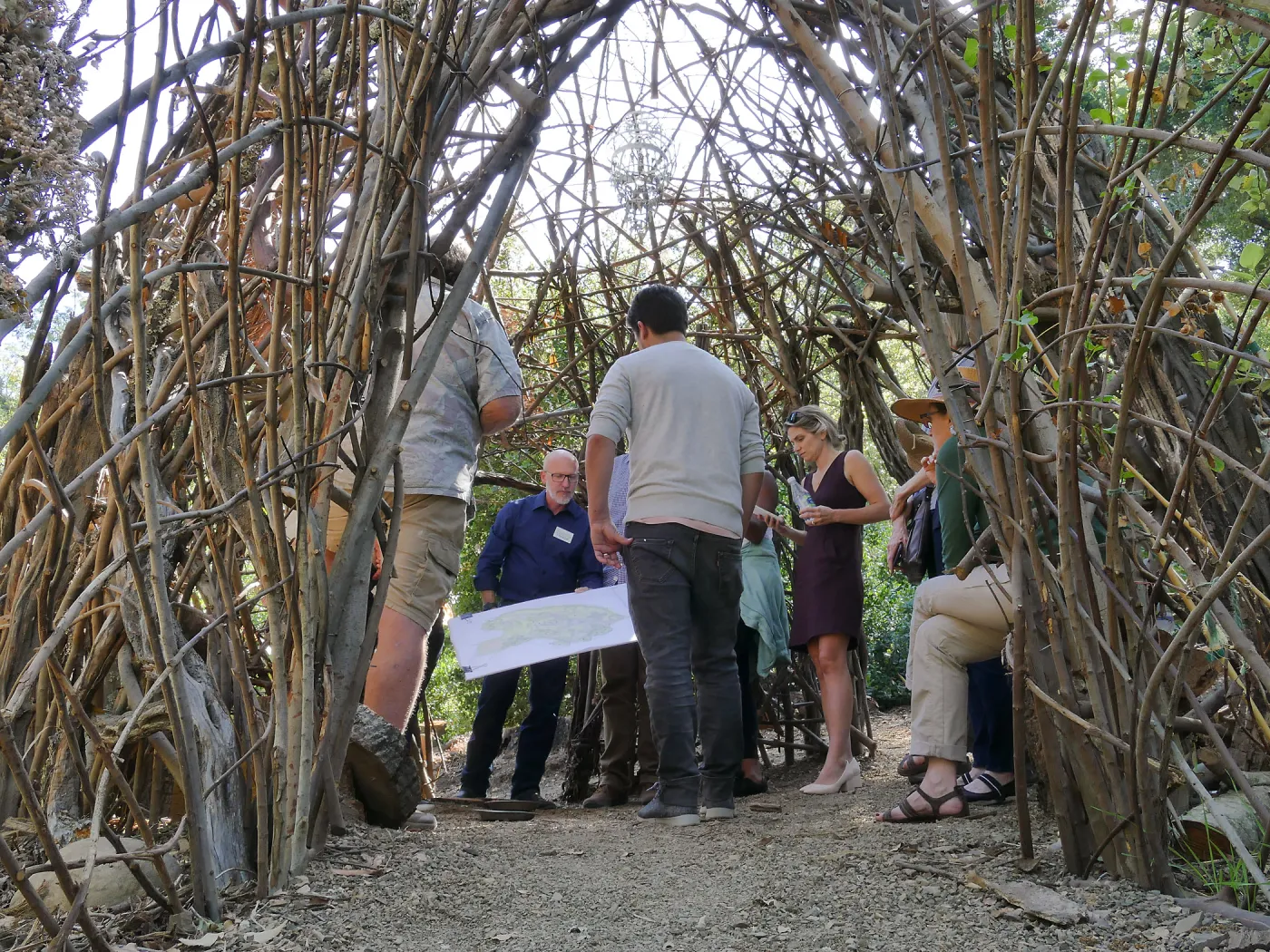 Garden's Board of Trustees visit the Garden Casitas