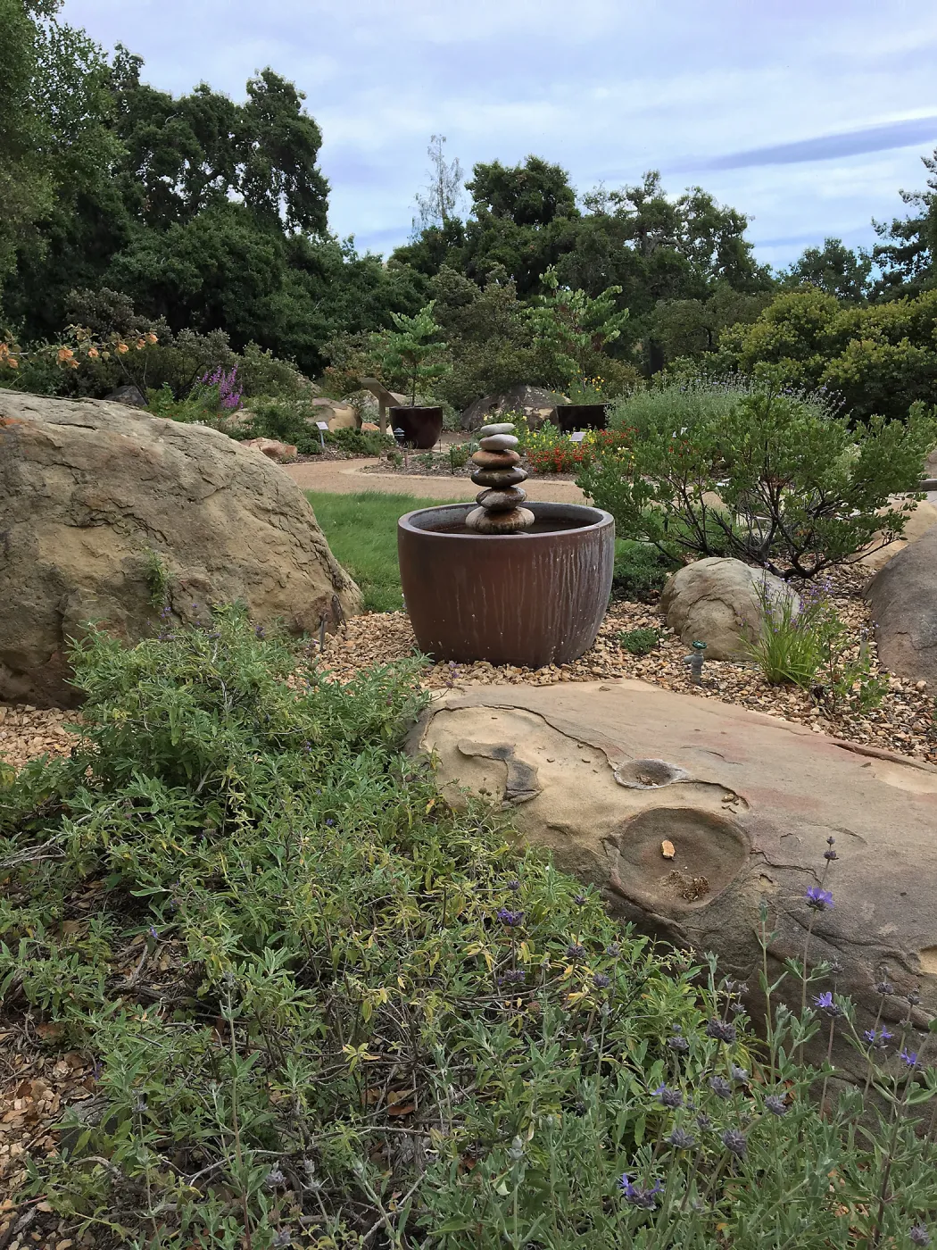 Solar fountain at the Water Wise Home Demonstration Garden
