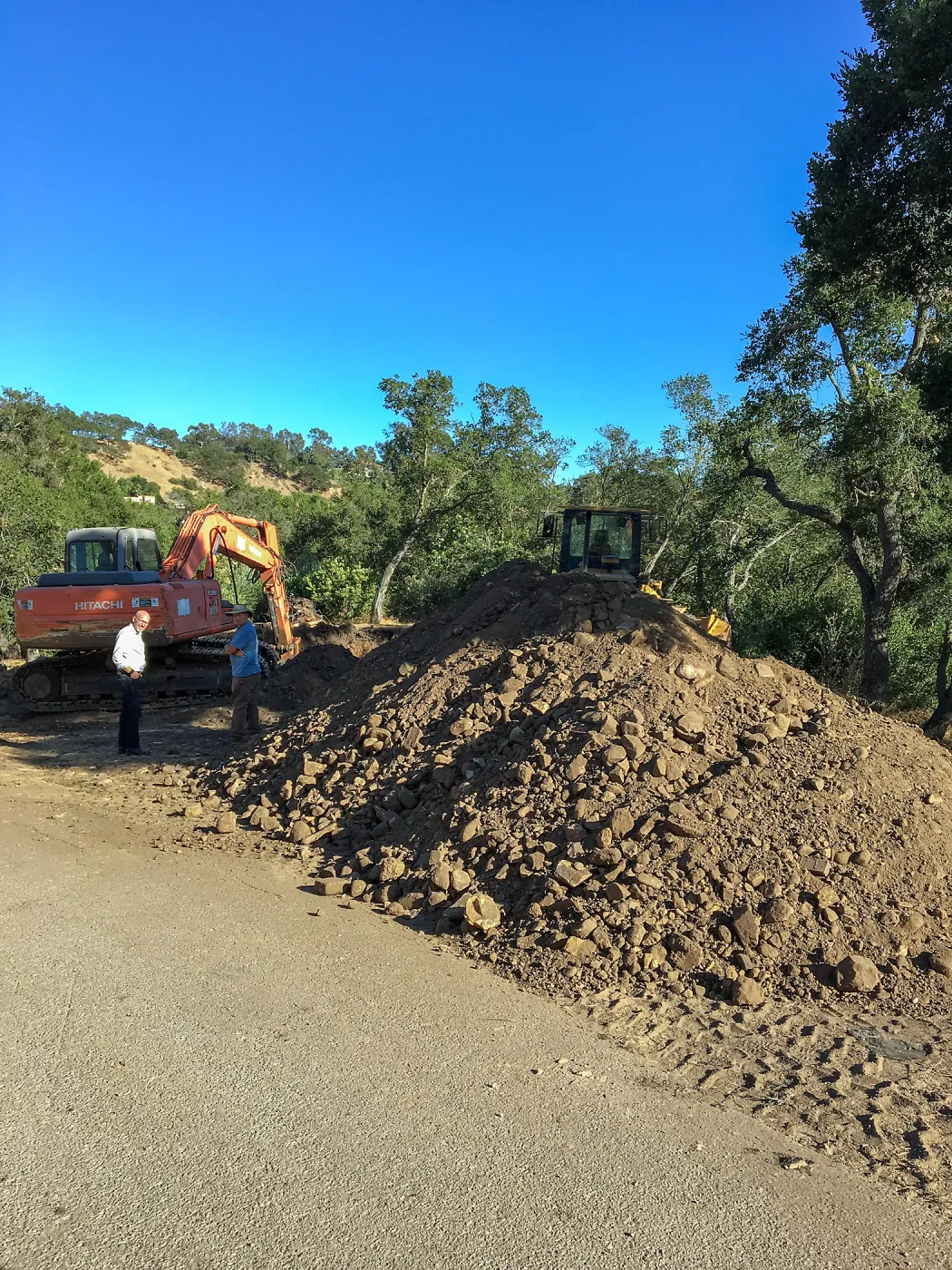 Hansen site, digging Hort Barn foundation