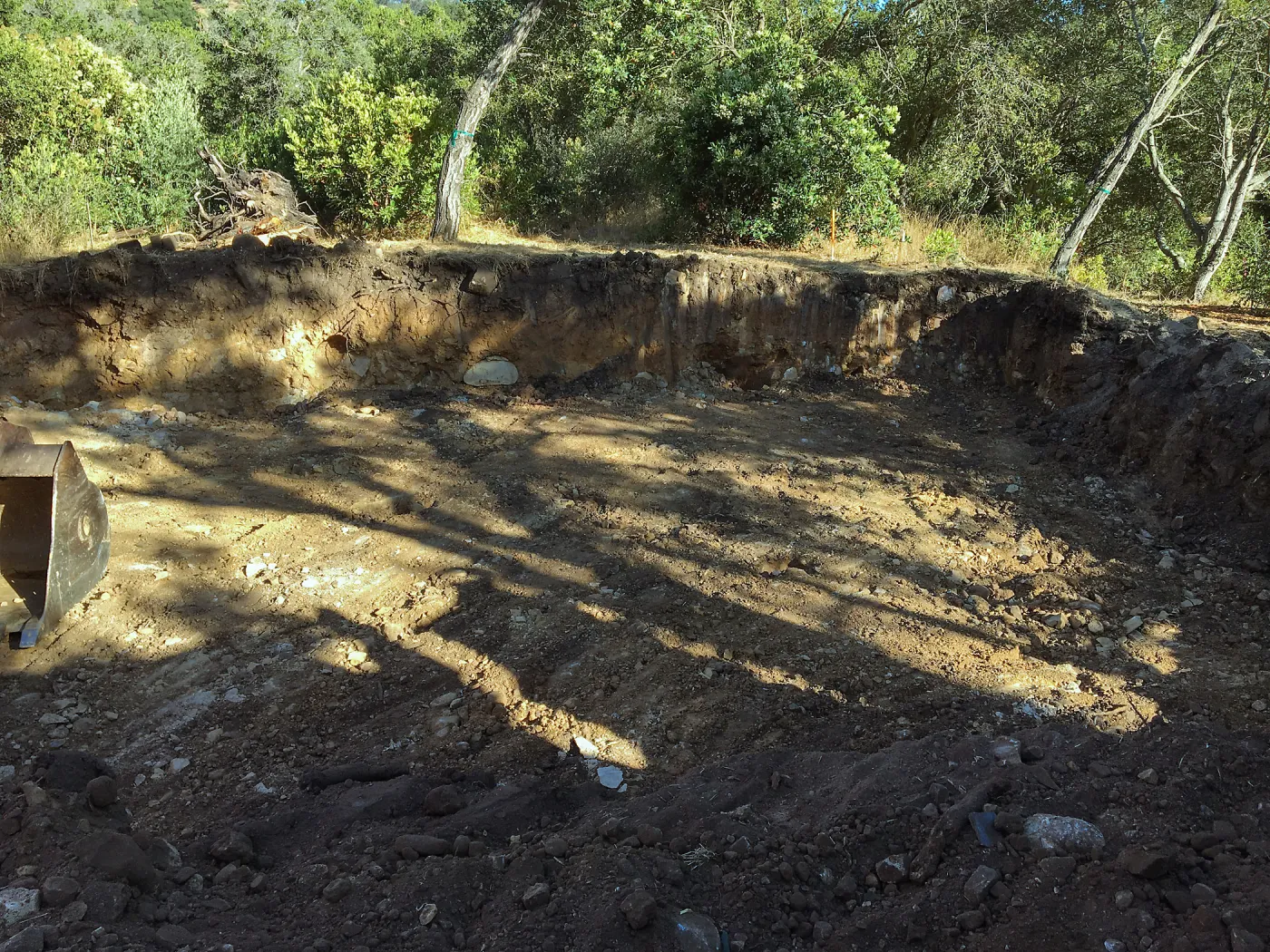 Hansen site, digging Hort Barn foundation
