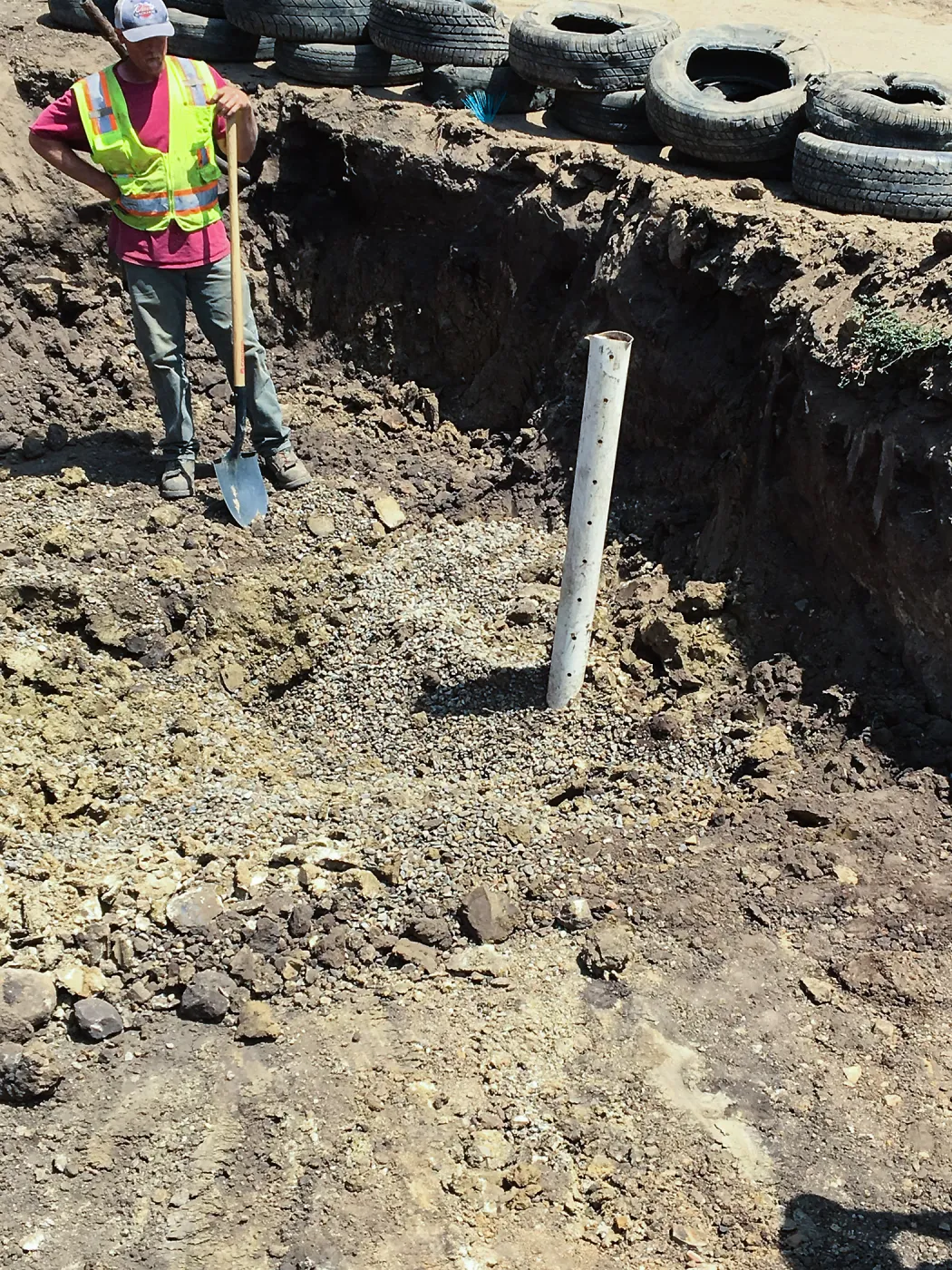 Hansen site, digging Hort Barn foundation