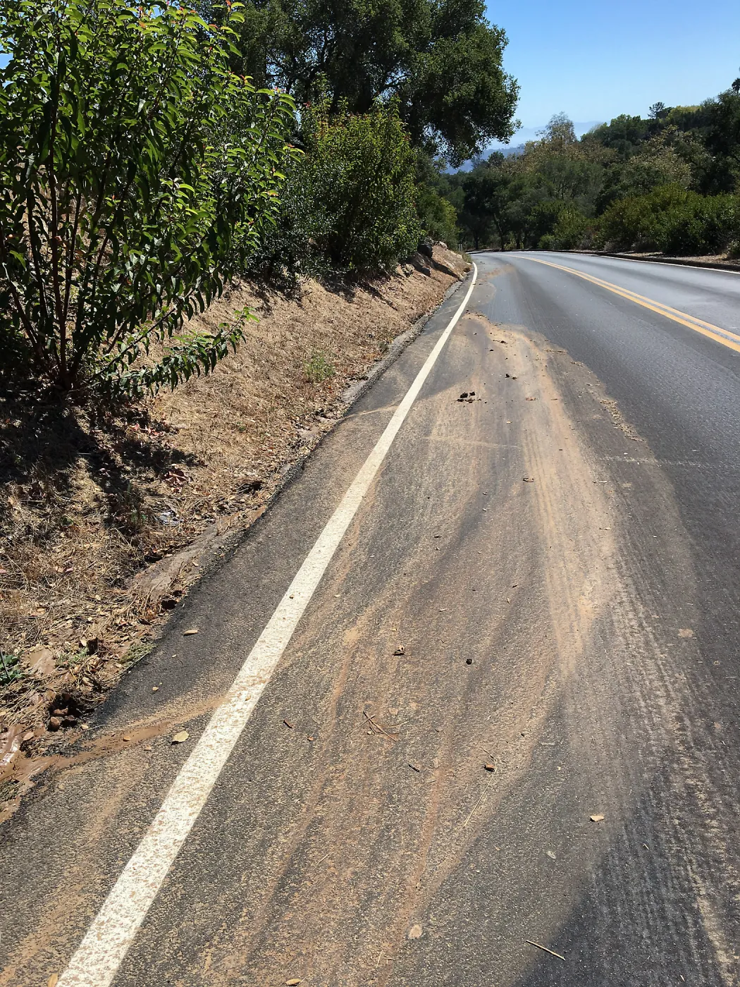 Main line irrigation leak at Mission Canyon Road