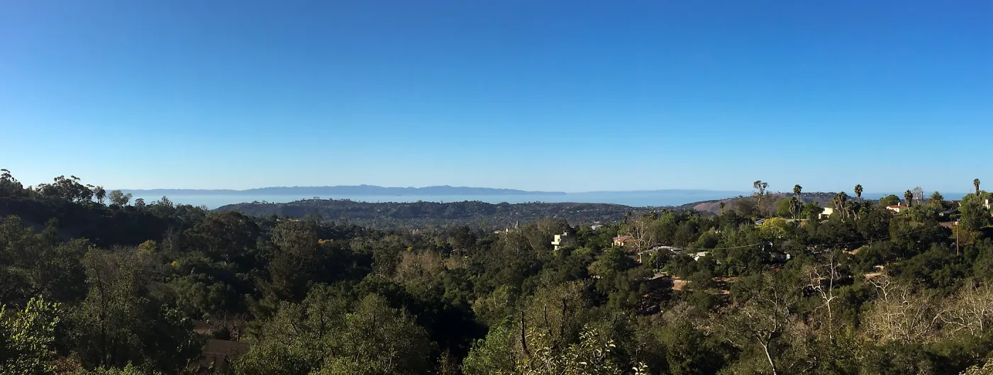 View to islands from Island View Garden