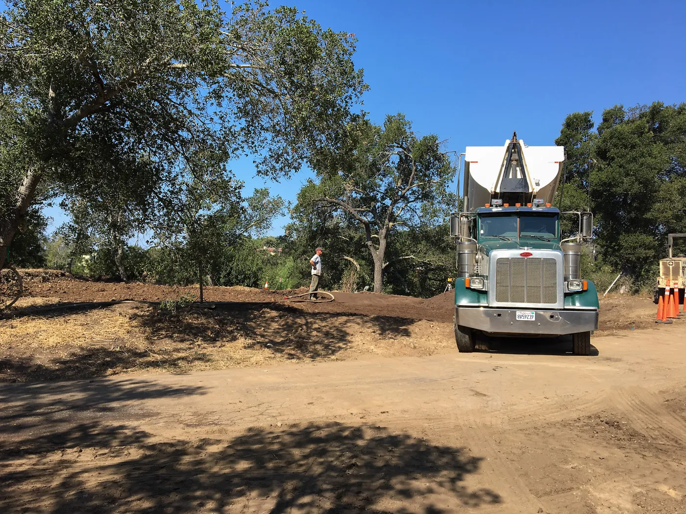 Hansen Site, start of Hort Barn building