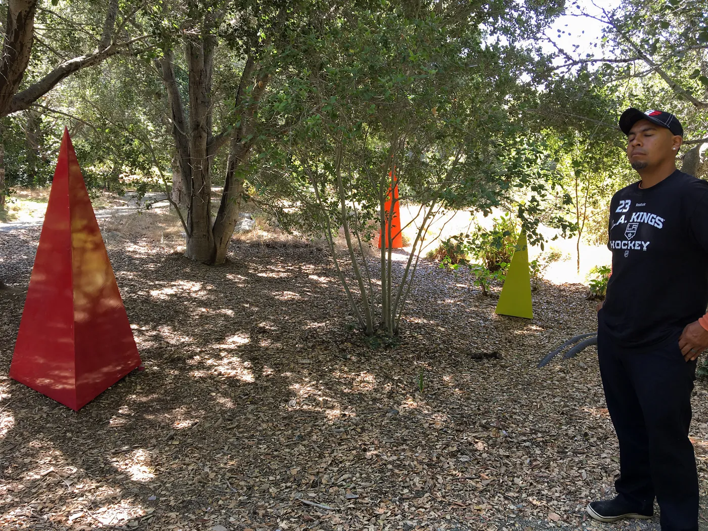Antonio Sanchez. Sculpture exhibit, Leaning Pine Arboretum, Cal Poly San Luis Obispo