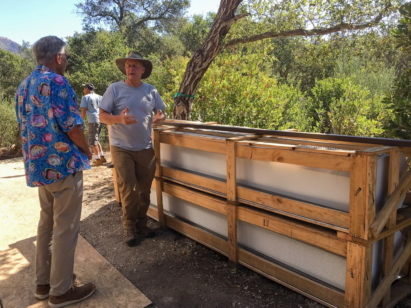 Hort Barn construction, Ed Marini, Dave Kershaw