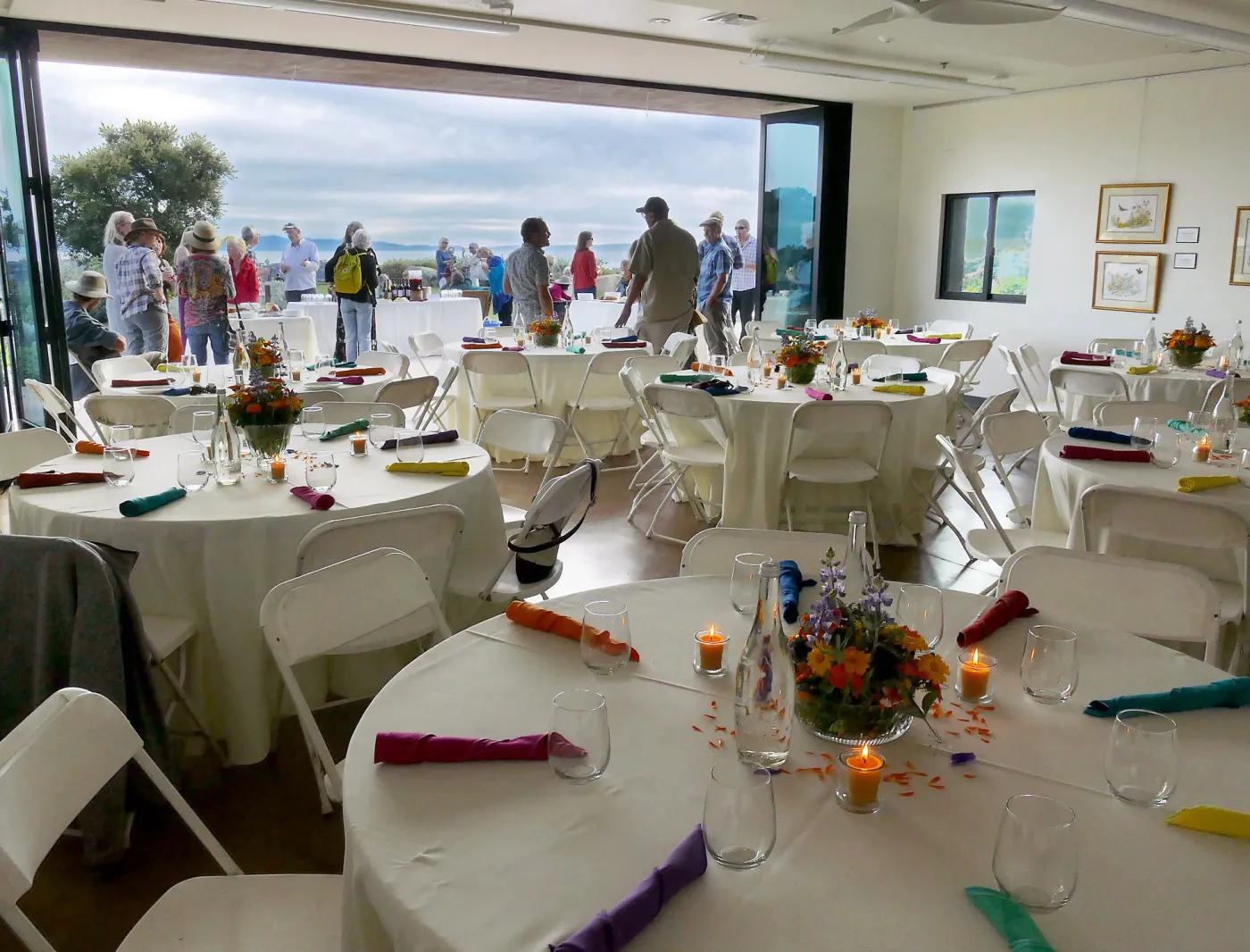 Private event setup in the Pritzlaff Conservation Center Gallery
