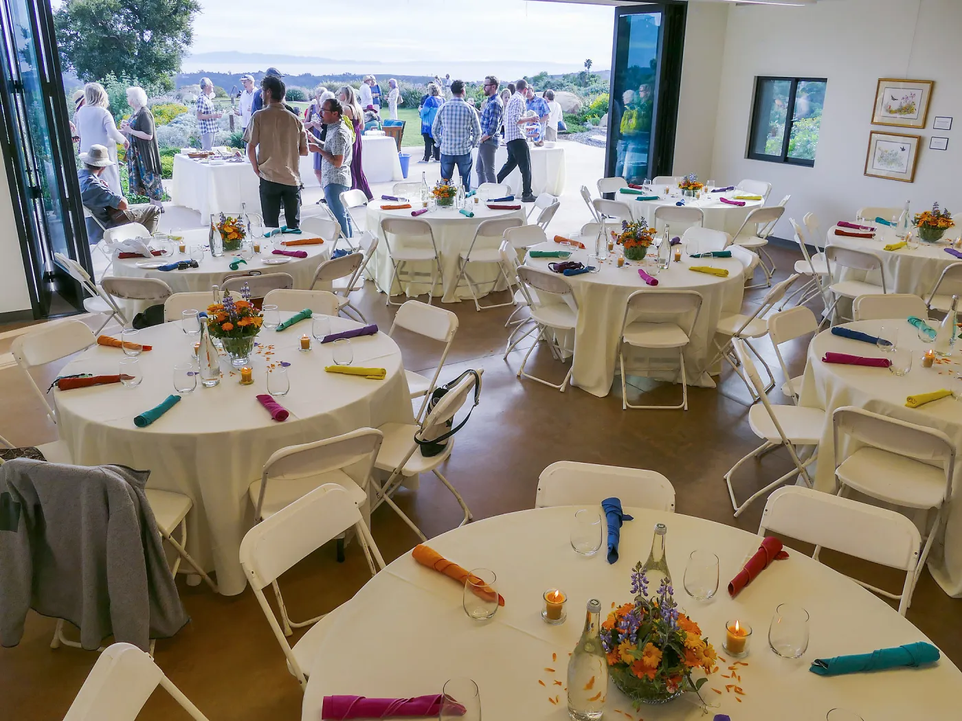 Private event setup in the Pritzlaff Conservation Center Gallery