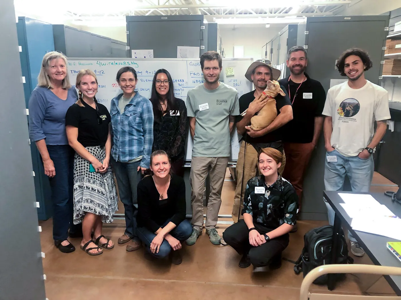 WeDigBio curatorial work party in the herbarium