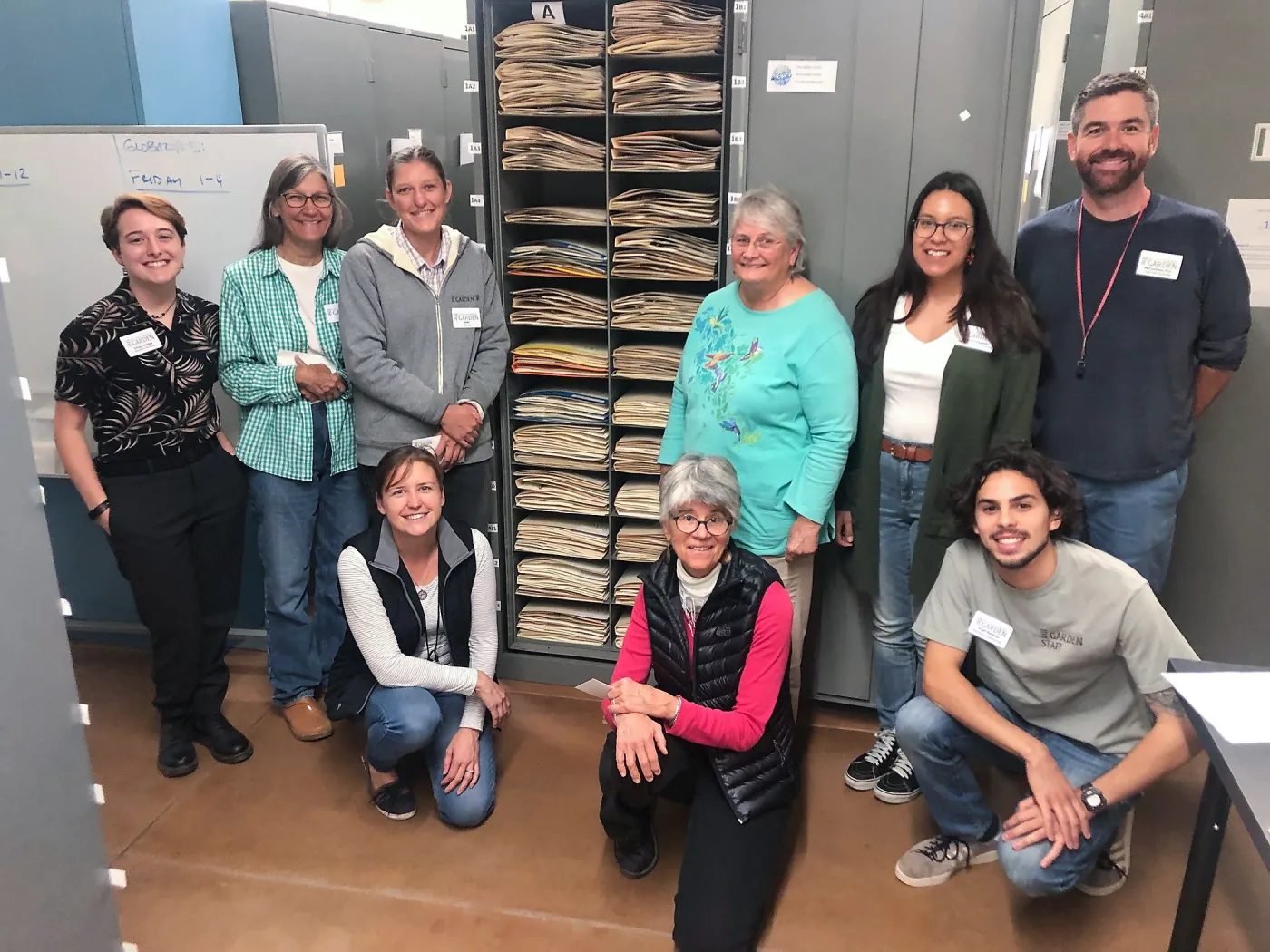 WeDigBio curatorial work party in the herbarium