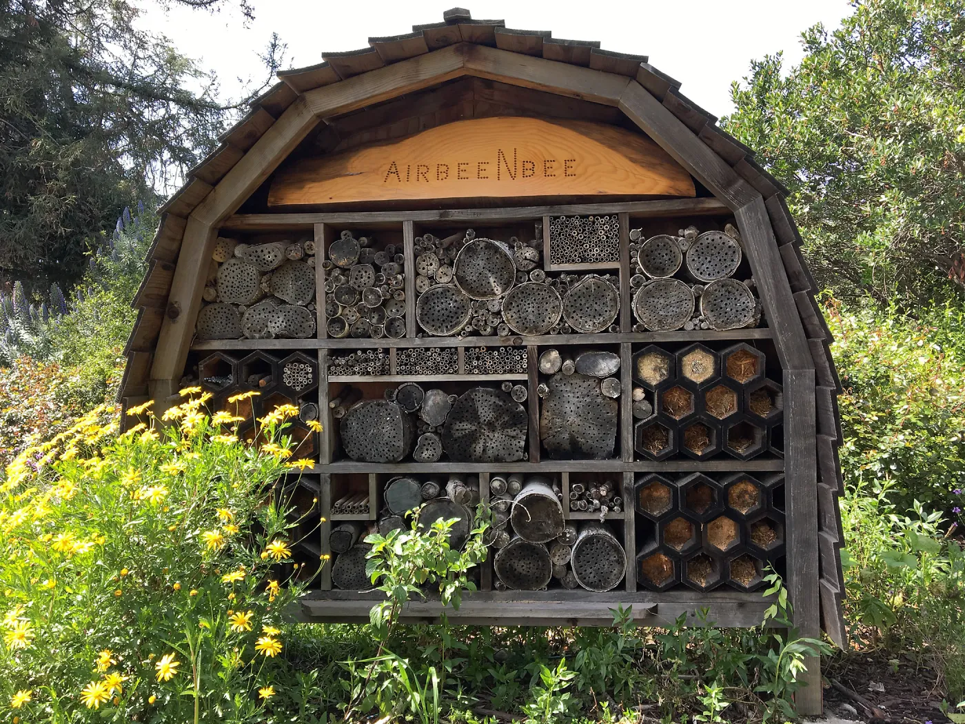 Insect hotel at the Gardens at Lake Merritt Oakland CA