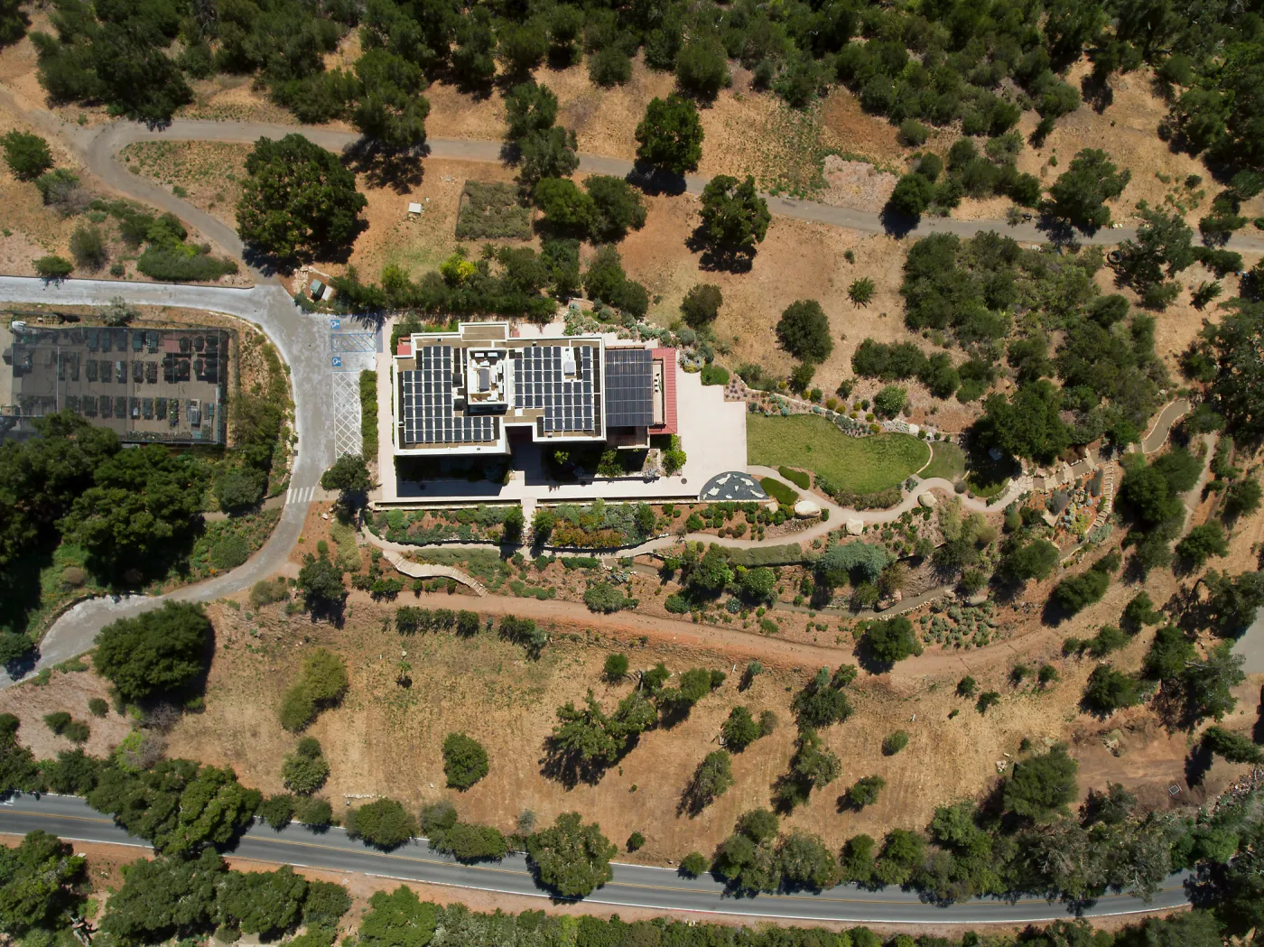 Aerial view of Pritzlaff Conservation Center and Island View Garden