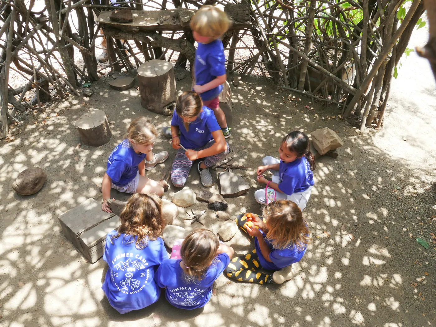 Acorn Adventurers Summer Campers at the Woodrat House Casita