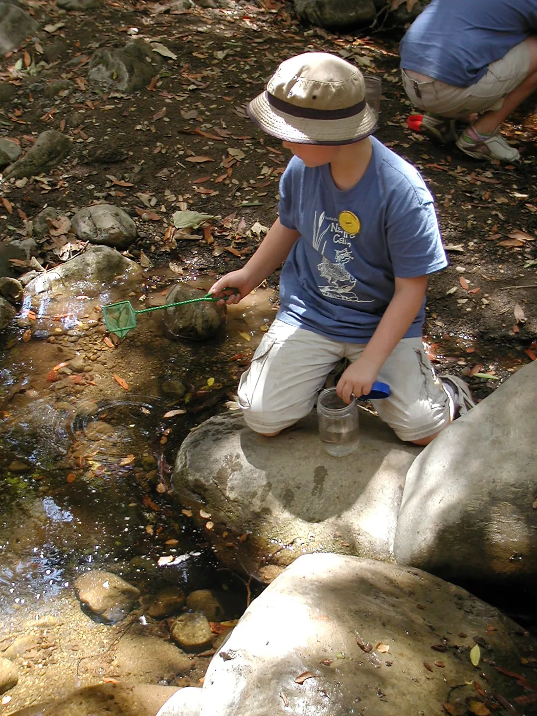 Summer Camp 2003, looking for creatures in Mission Creek