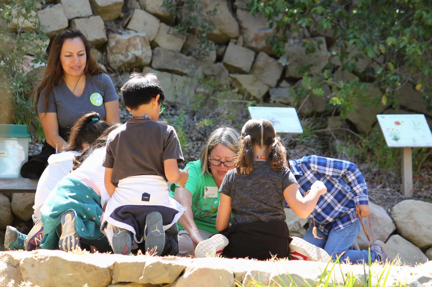 Docent led Chumash Uses of Plants tour for 2nd graders from Norman Brekke School