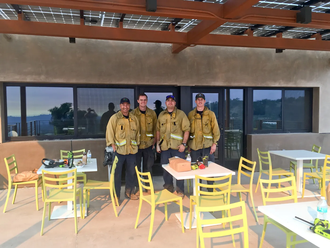 Firefighters from Ventura County Fire Department Station 51 at SBBG during the Thomas Fire