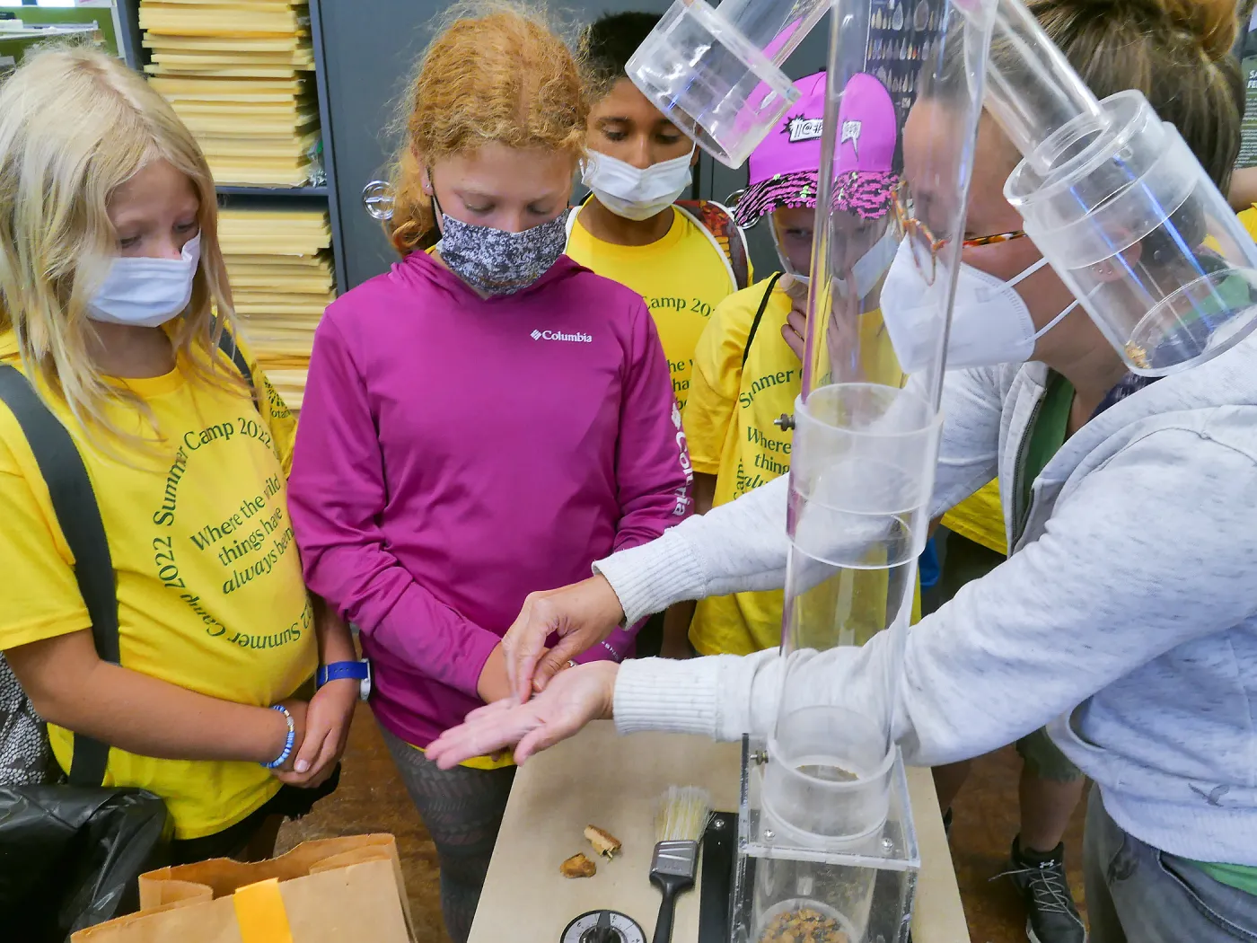 Jr. Naturalist Summer Camp Seed Cleaning Activity