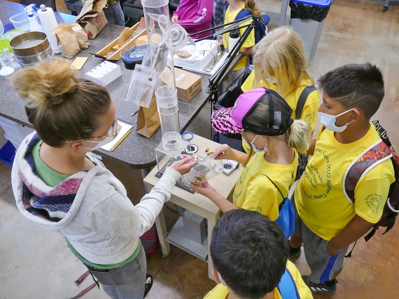 Jr. Naturalist Summer Camp Seed Cleaning Activity