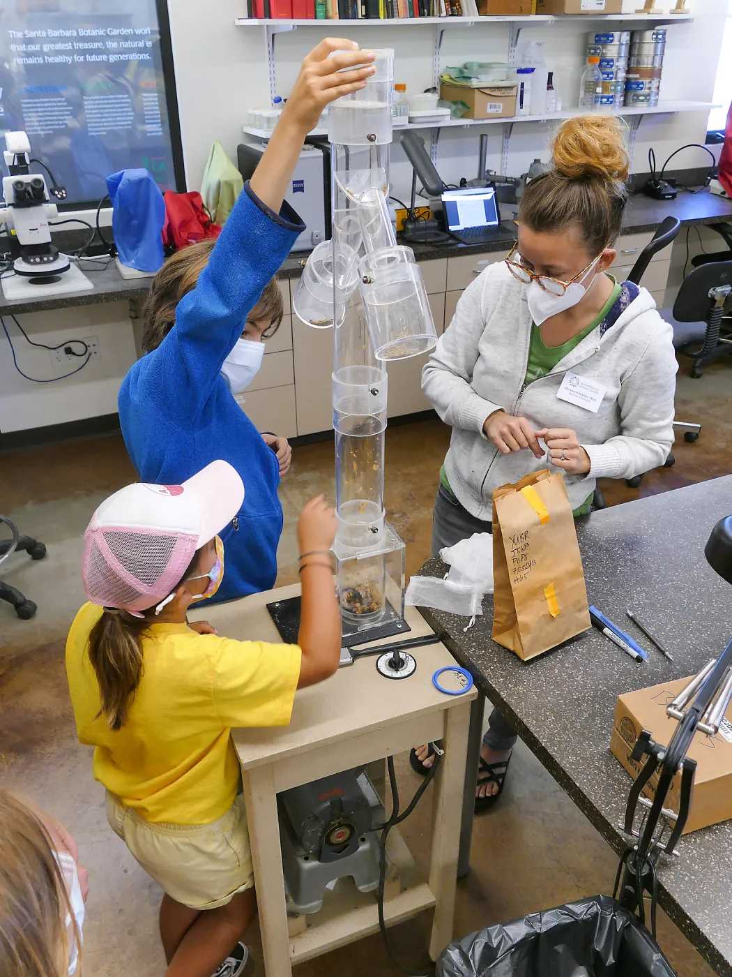 Jr. Naturalist Summer Camp Seed Cleaning Activity