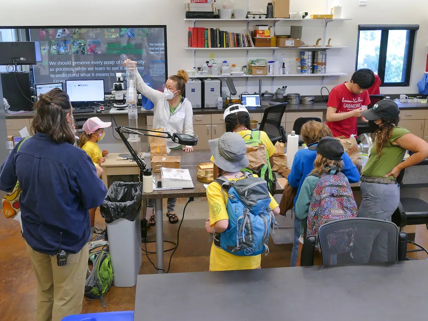 Jr. Naturalist Summer Camp Seed Cleaning Activity