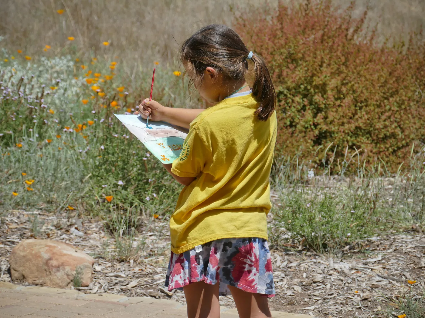Create in Nature Summer Camp Meadow Painting Activity