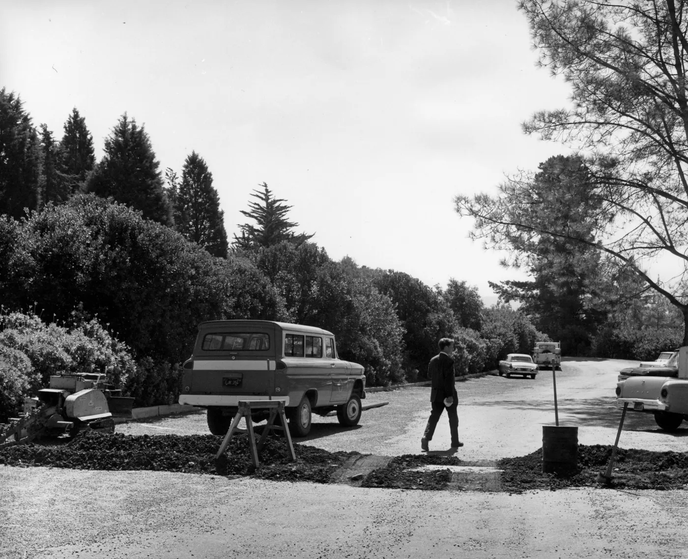 Parking Lot at SBBG, early 1960s