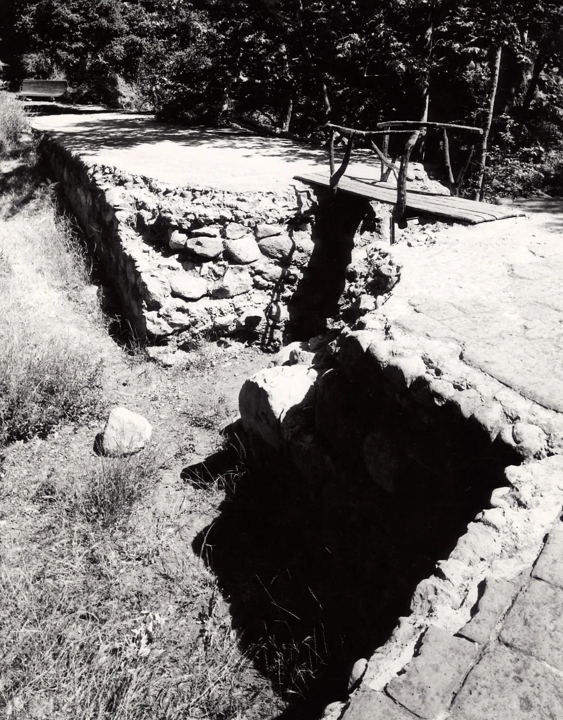dry pool above Mission Dam, before 1969