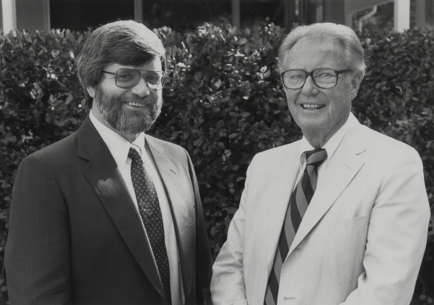 Dr. David Young, Director with Forrest Wallace, Chairman of Operating Committee, Winter 1987