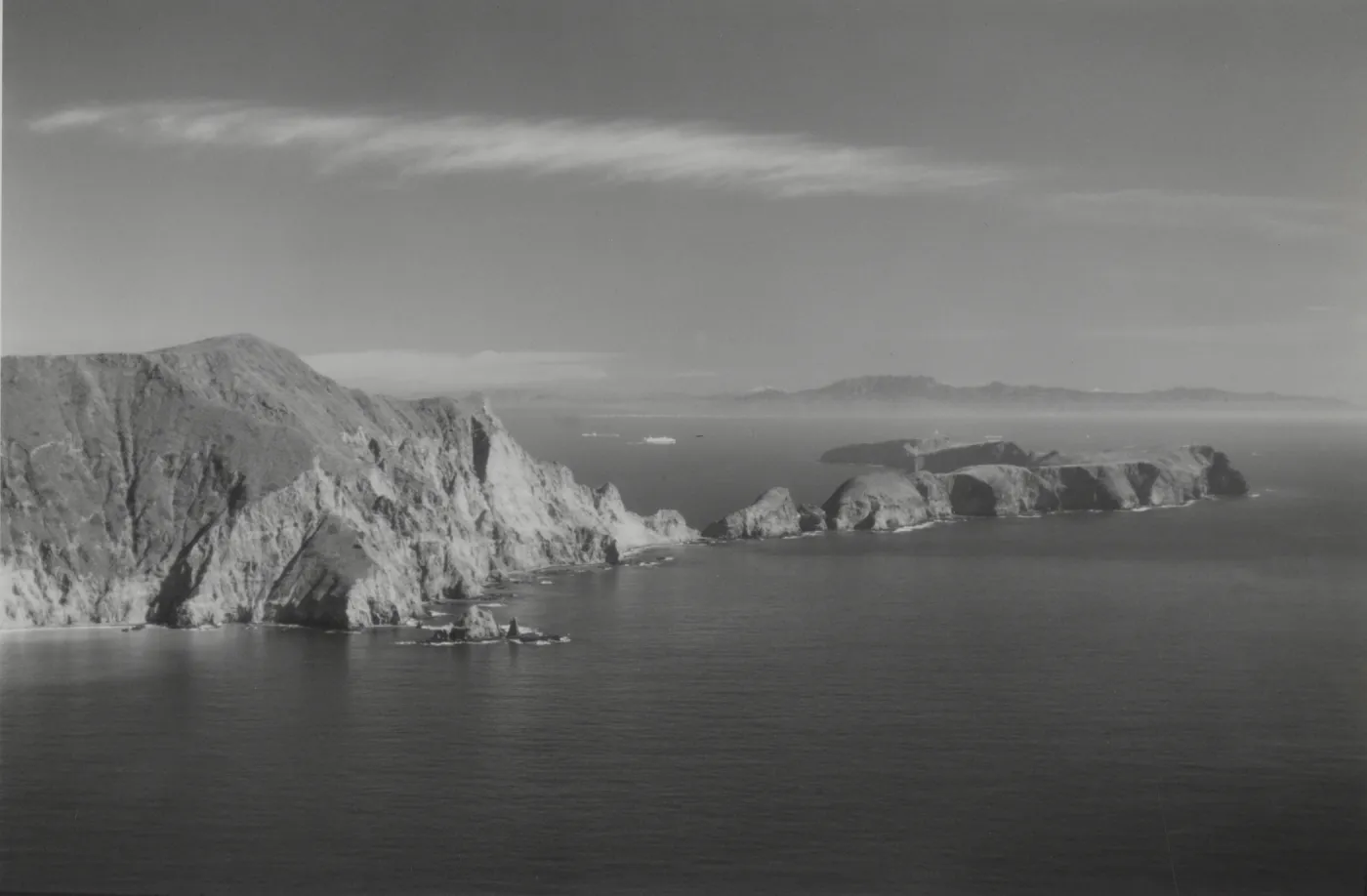 Anacapa Island, looking toward Boney Ridge and Santa Monica Mountains