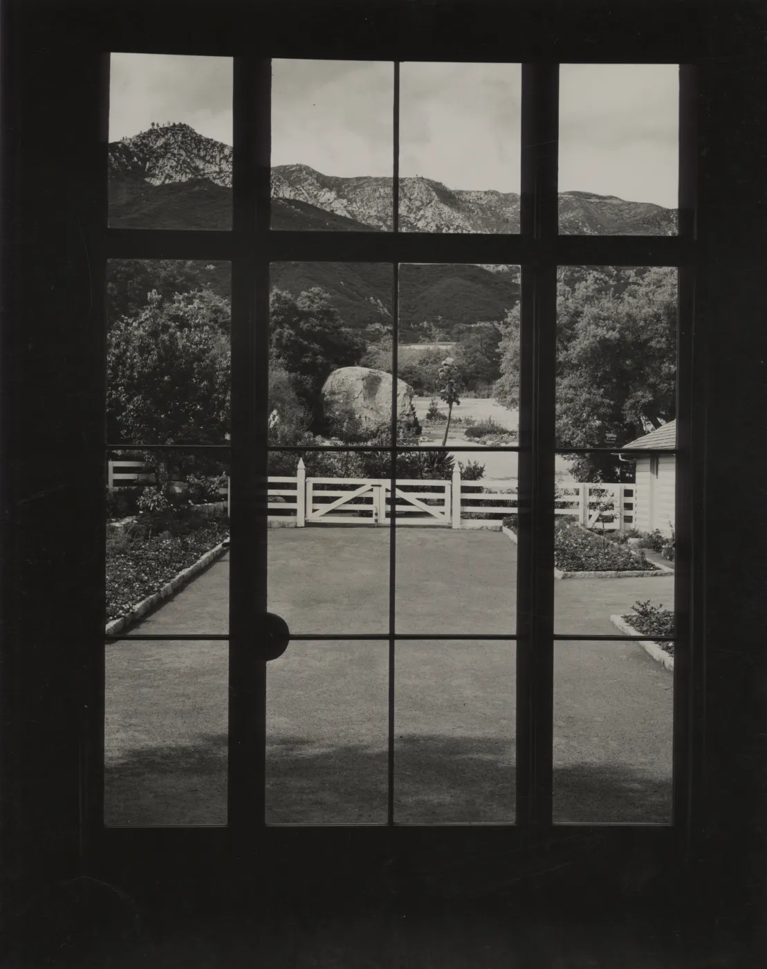 view of Courtyard from Blaksley Library window