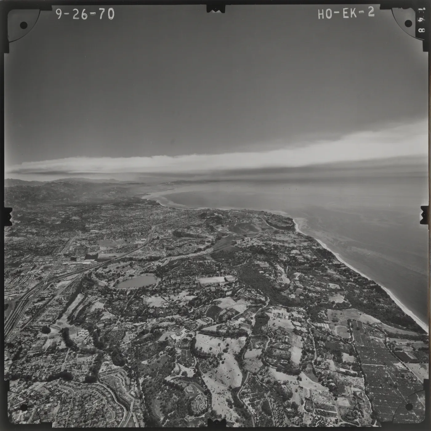 Aerial view of Hope Ranch and environs 1970