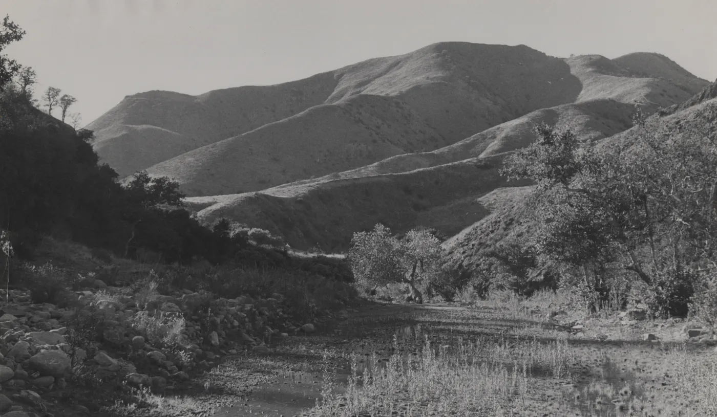 Sisquoc River below school