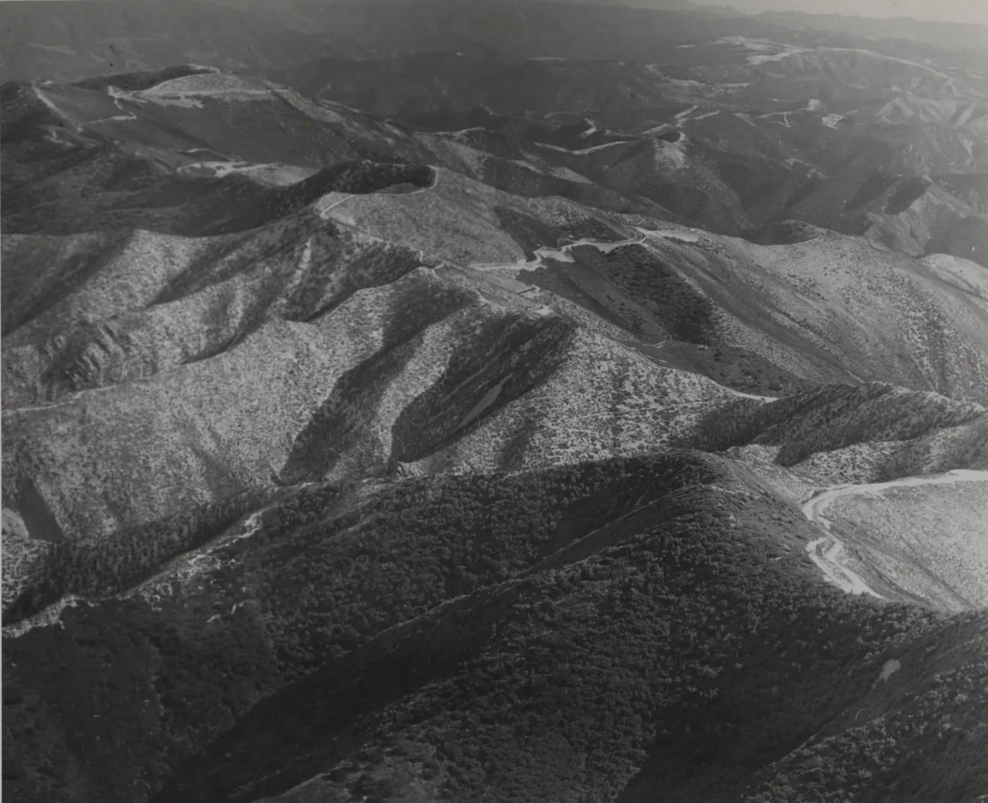 Sierra Madre Ridge, looking east, from the air