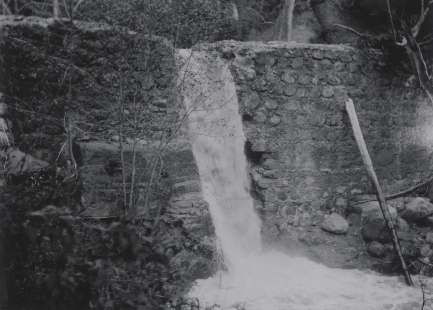Mission Creek waterfall, Mission Dam, 1952