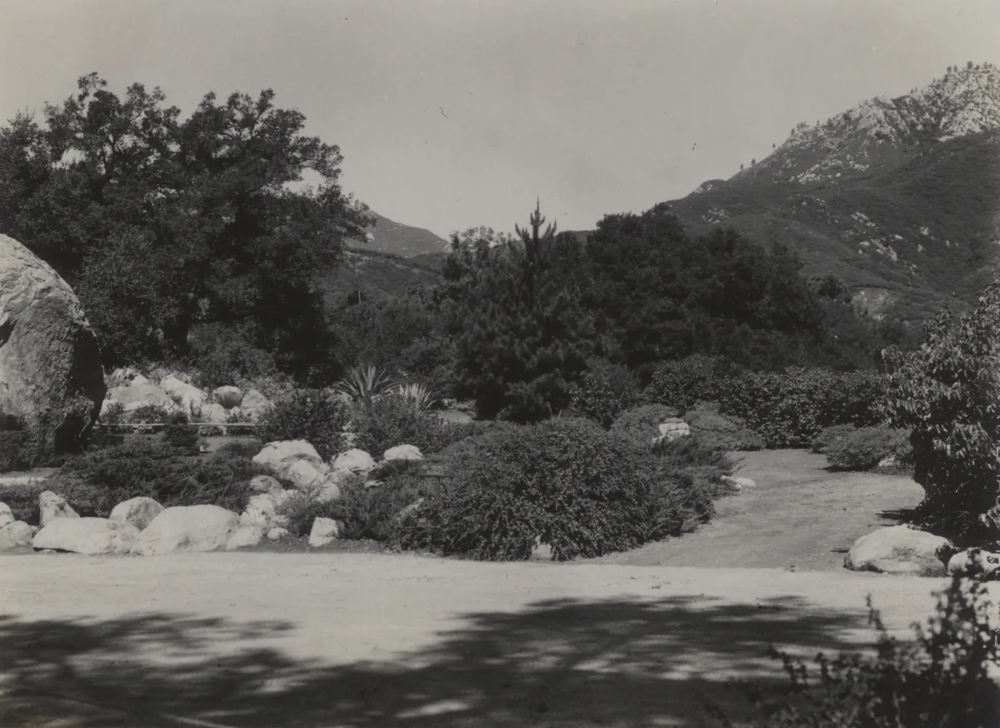 1938 parking area, base of meadow, pool at base of Blaksley Boulder