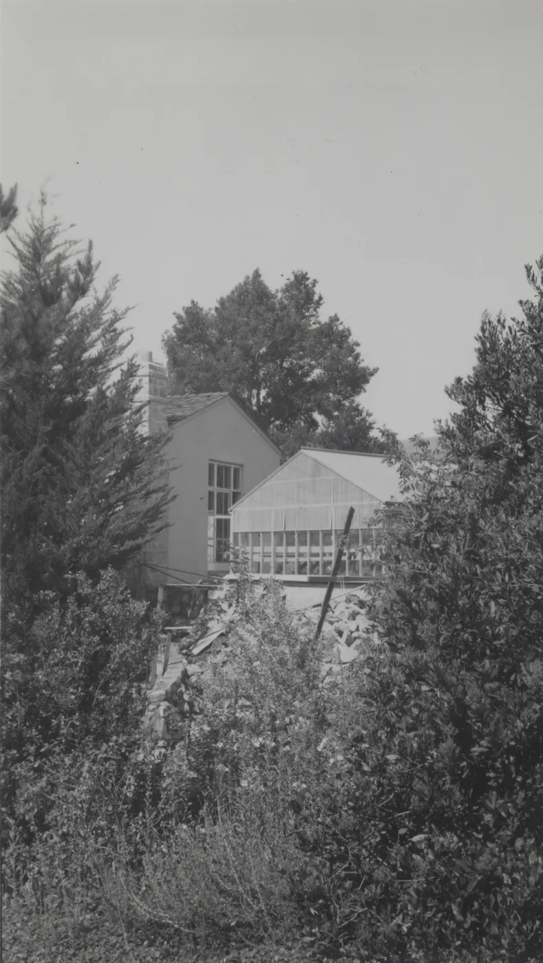 Blaksley Library, during construction of the new North Wing Research Building