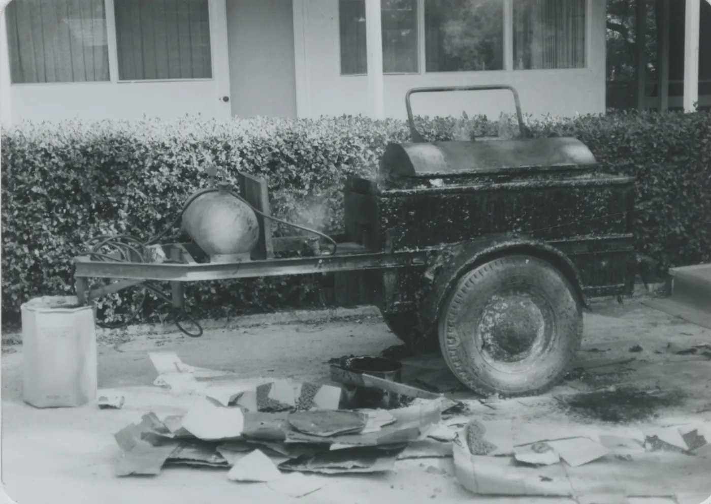 equipment for re-roofing the Blaksley Library West Wing annex