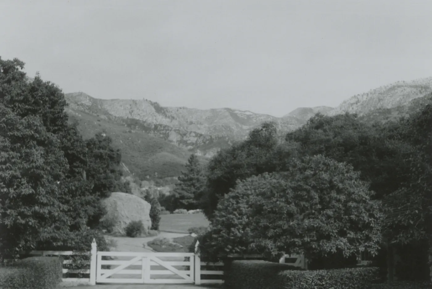 mountain view from Library Courtyard