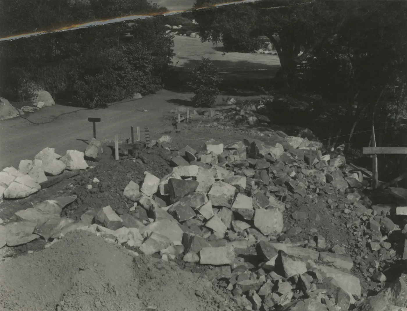 preparing for construction of the new courtyard, July, 1937