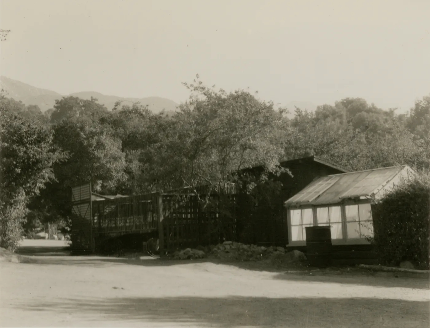 original Lath House, Greenhouse and Potting Shed, 1937
