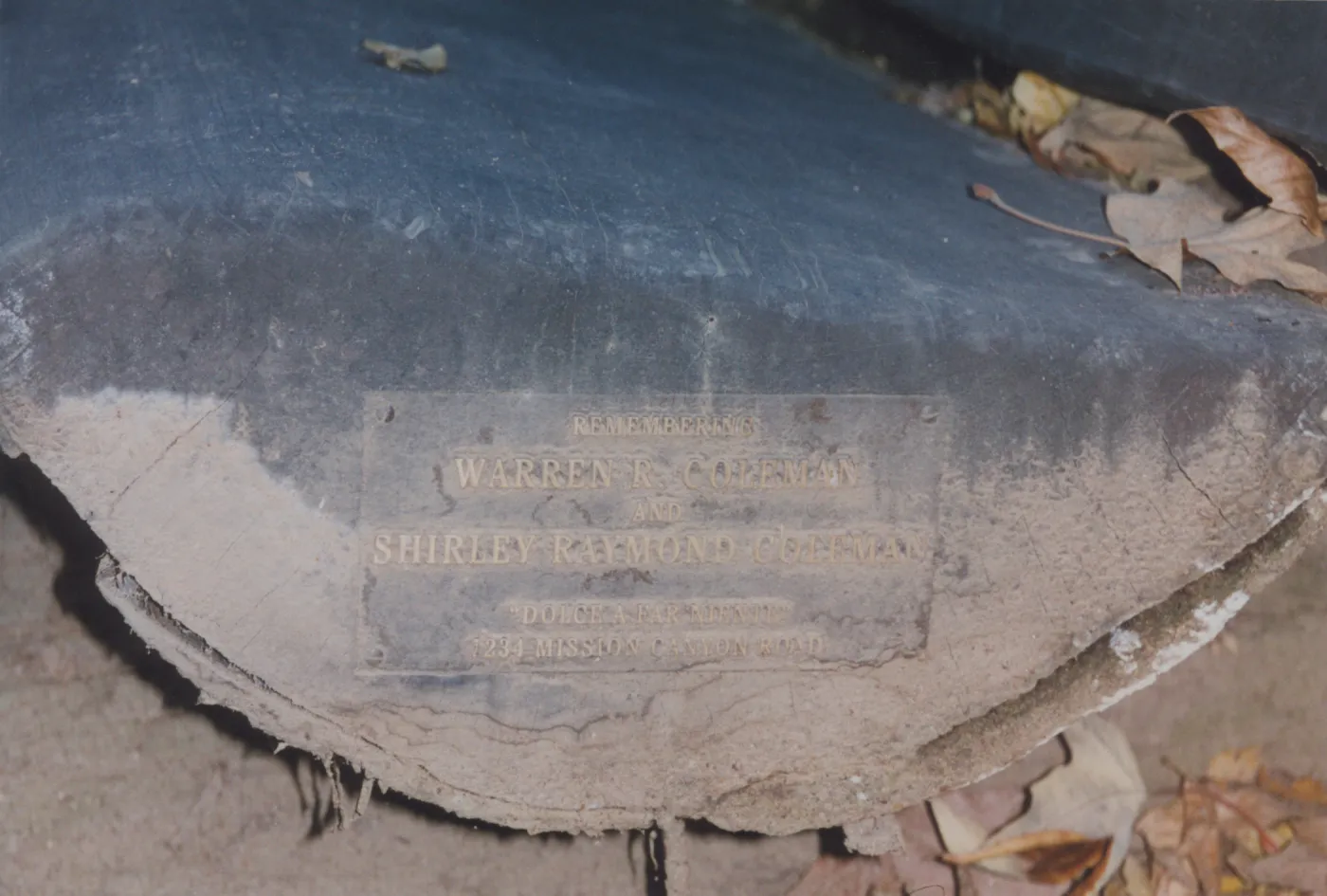 Warren and Shirley Coleman Bench, 1995, Canyon