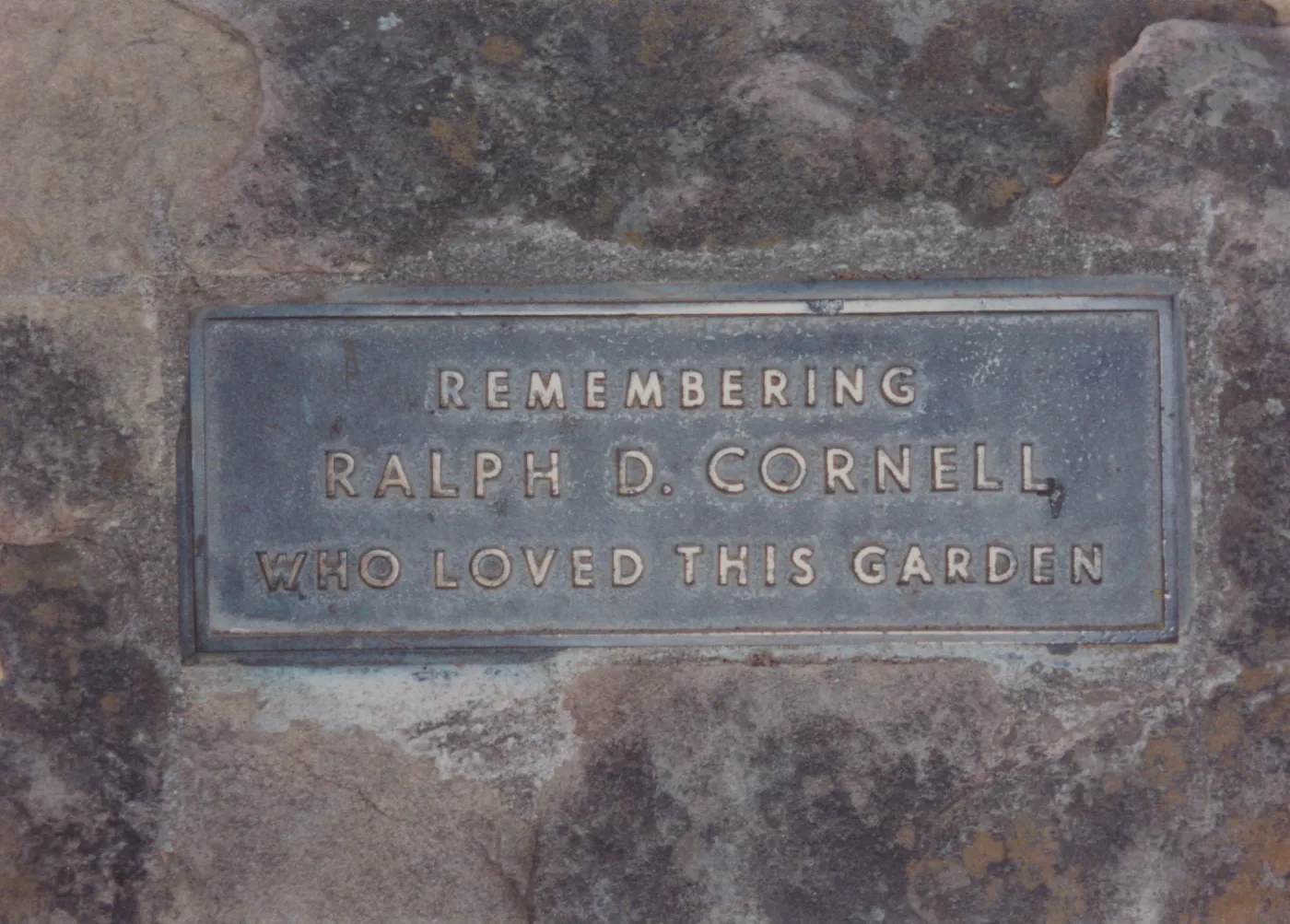 Ralph D. Cornell Plaque, 1975