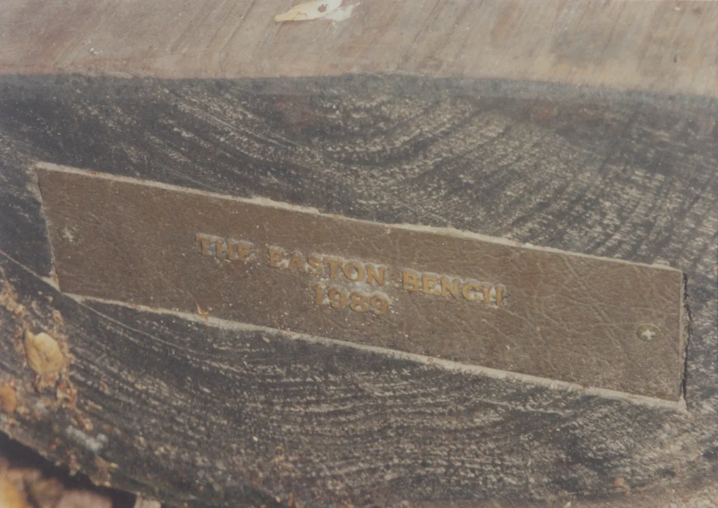 Robert O. Easton Bench, 1989, Island Section, Easton Aqueduct Trail