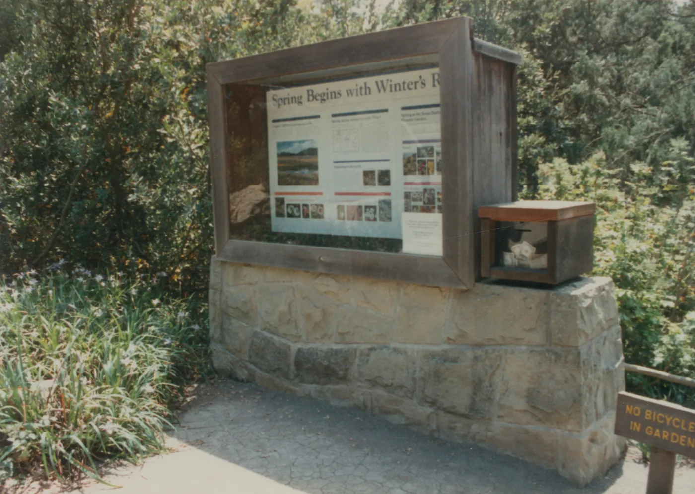 Bulletin Board at Old Entrance, Men's Garden Club, 1974