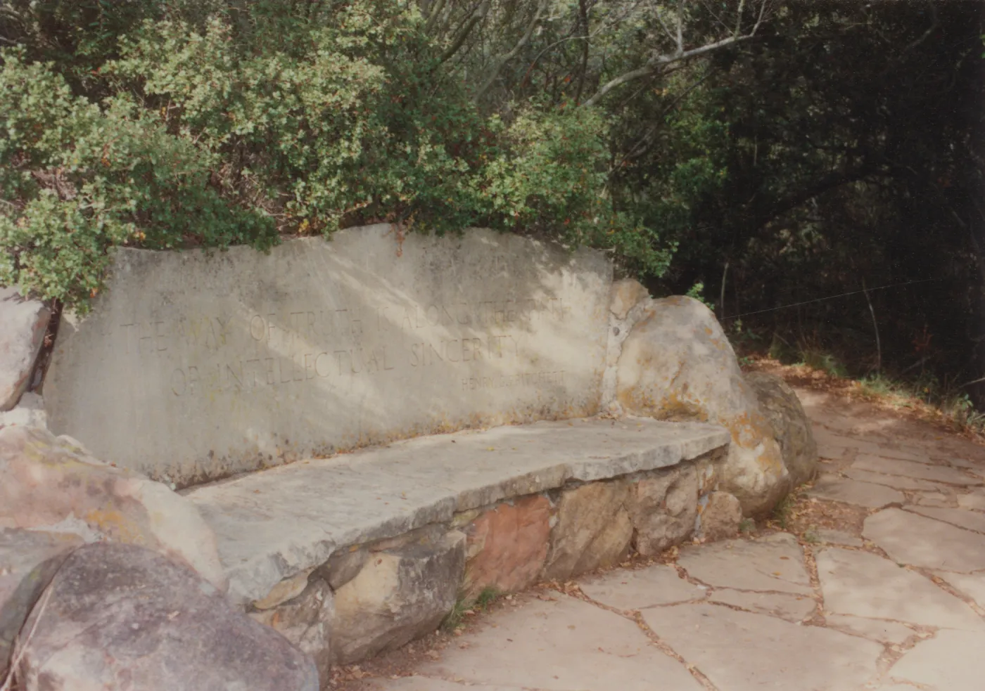 Henry S. Pritchett Bench, 1941, Pritchett Trail