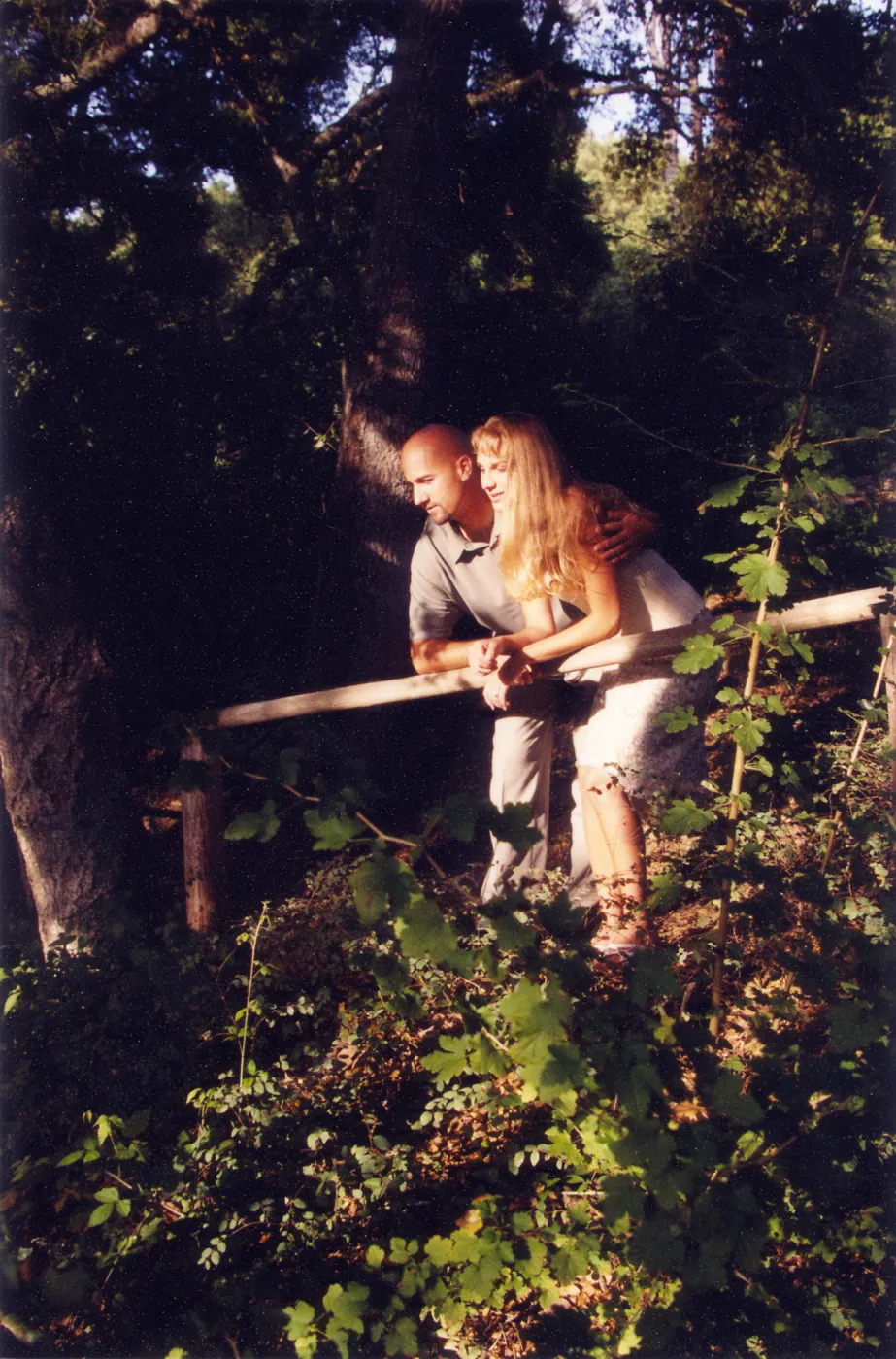 Visitors in Garden, engagement photo outtakes
