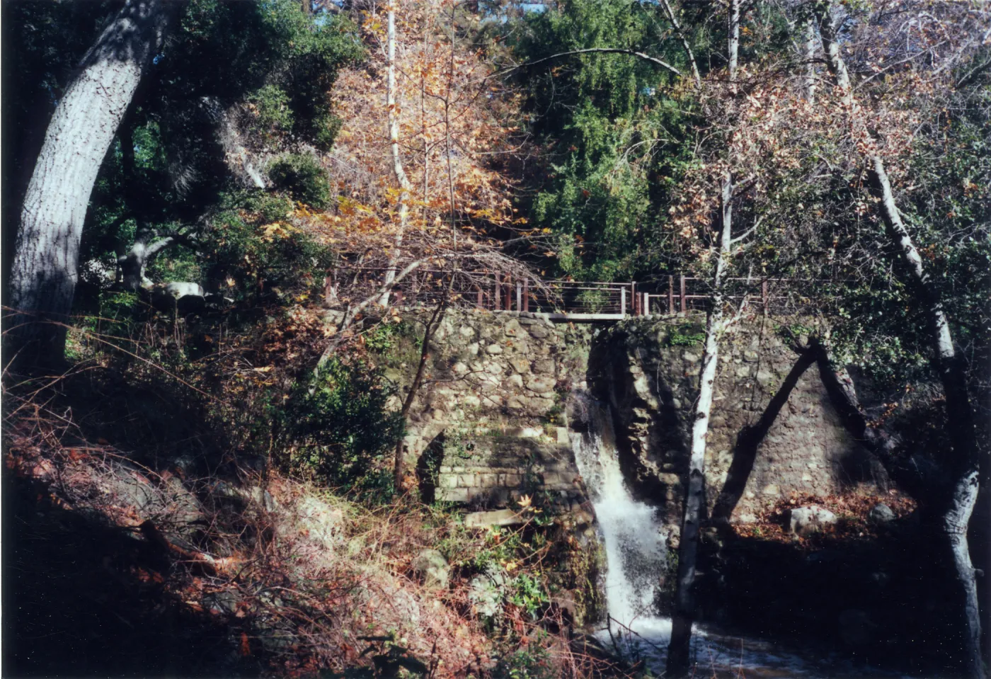 Waterfall at Mission Dam after rainstorm